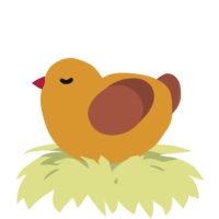 A orange and russet chicken