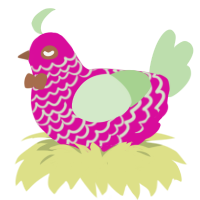 Juu-ichiryu, a fuchsia and gluppy chicken with a lace pattern
