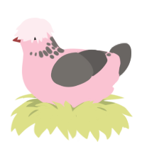 Silver, a rose and grey chicken with a neck-speckle pattern