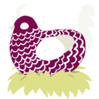(unnamed), a wine and white chicken with a lace pattern