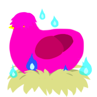 Cinder, a fuchsia and wine chicken