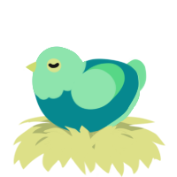 A teal and spring chicken with a head pattern