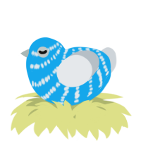 A sky and mist chicken with a bar pattern