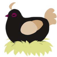 Brackberry, a sable and beige chicken