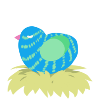 A sky and spring chicken with a bar pattern