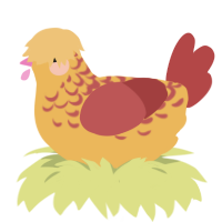 (unnamed), a honey and red chicken with a half-lace pattern