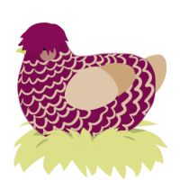 (unnamed), a wine and beige chicken with a lace pattern