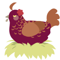 3 of Diamonds, a wine and russet chicken with a half-lace pattern