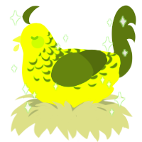 calgera, a lime and olive chicken with a half-lace pattern