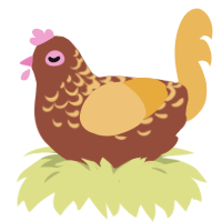 Cheese Dog, a russet and honey chicken with a half-lace pattern