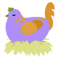 (unnamed), a lilac and orange chicken with a neck-speckle pattern