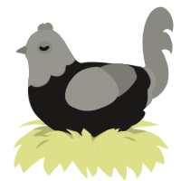 (unnamed), a sable and ash chicken with a head pattern