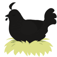 the void, a sable chicken with a half-lace pattern