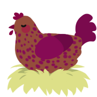 (unnamed), a russet and wine chicken with a speckle pattern