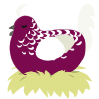 Merlot, a wine and white chicken with a half-lace pattern