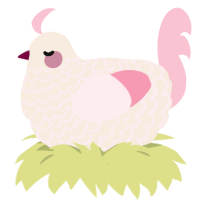 ice ceam, a cream and rose chicken with a lace pattern