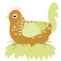A gold and lemon chicken with a half-lace pattern