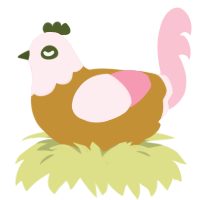 A gold and rose chicken with a head pattern