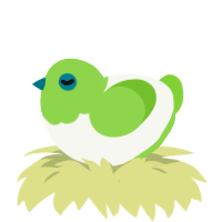 A white and grass chicken with a head pattern