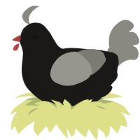 A sable and ash chicken