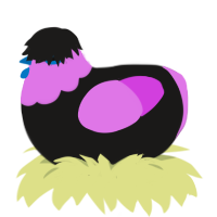 (unnamed), a sable and orchid chicken with a head pattern