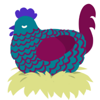 Poison Pine, a sea and wine chicken with a lace pattern