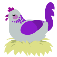 (unnamed), a silver and violet chicken with a neck-speckle pattern