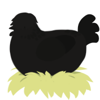 The Consumer, a sable and black chicken with a neck-speckle pattern