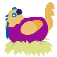 Majesty, a plum and honey chicken with a head pattern