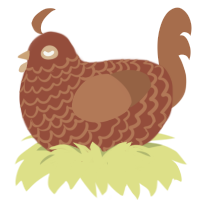 Espresso, a russet and brown chicken with a lace pattern