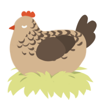 coffee, a beige and bark chicken with a half-lace pattern