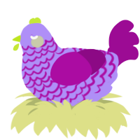 Stale Bread In The, a lilac and plum chicken with a lace pattern