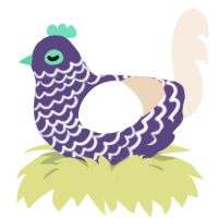 Dropped As A Kid, a overcast and cream chicken with a lace pattern