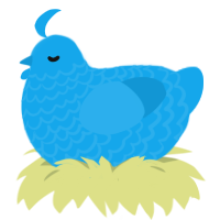 A sky chicken with a lace pattern