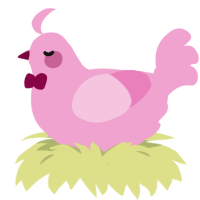 Pank, a pink chicken