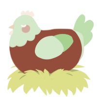 A russet and gluppy chicken with a head pattern