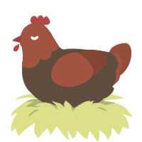 (unnamed), a bark and russet chicken with a head pattern