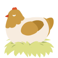 A cream and gold chicken with a head pattern