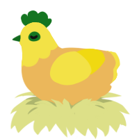 A honey and yellow chicken with a head pattern