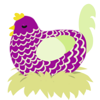 Alpine Betony, a plum and apple chicken with a lace pattern