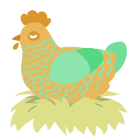 A honey and spring chicken with a lace pattern