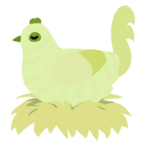 Lemon and Lime, a apple and lemon chicken with a bar pattern