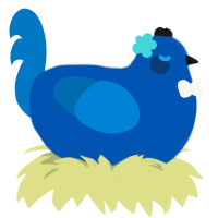 NORDIC SKY, a ultramarine and sapphire chicken