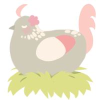 Late Spring, a silver and rose chicken with a neck-speckle pattern