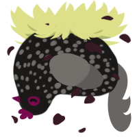 Misha, a sable and grey chicken with a speckle pattern