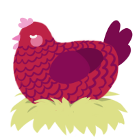 (unnamed), a crimson and wine chicken with a lace pattern