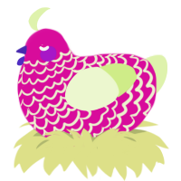 Pitaya, a fuchsia and apple chicken with a lace pattern