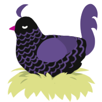 (unnamed), a black and overcast chicken with a lace pattern
