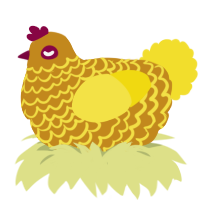 Autumn Sweater, a ochre and yellow chicken with a lace pattern