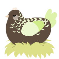 (unnamed), a bark and apple chicken with a half-lace pattern